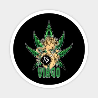 Virgo Weed Shirt, Zodiac Cannabis, Virgo Marijuana Shirt, Virgo Gift, Virgo Zodiac tee, zodiac birthday gift Magnet